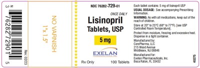 Lisinopril 5mg (100 Tablets).jpg - Lisinopril 5mg (100 Tablets)